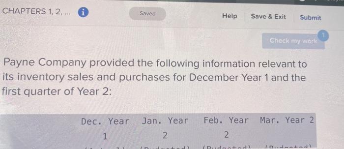 CHAPTERS 1, 2,...i Saved Help Save & Exit Submit Check my work