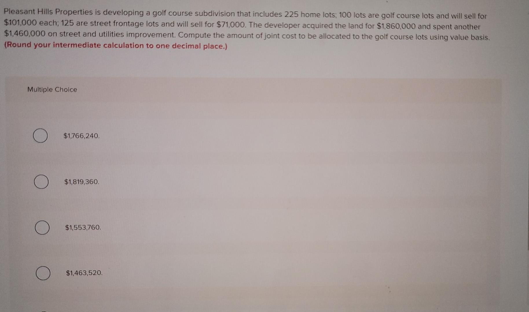 Pleasant Hills Properties is developing a golf course subdivision that includes 225