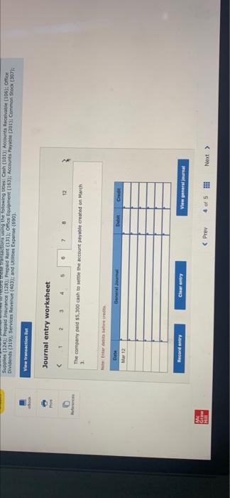 March 3 The company made credit purchases of office equipment for $3,900