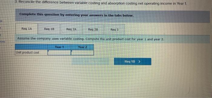 one product. The following information pertains to each of the company's first