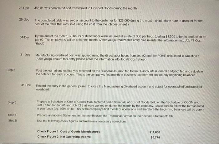 develop and manufacture two new tables for customers. You will design and