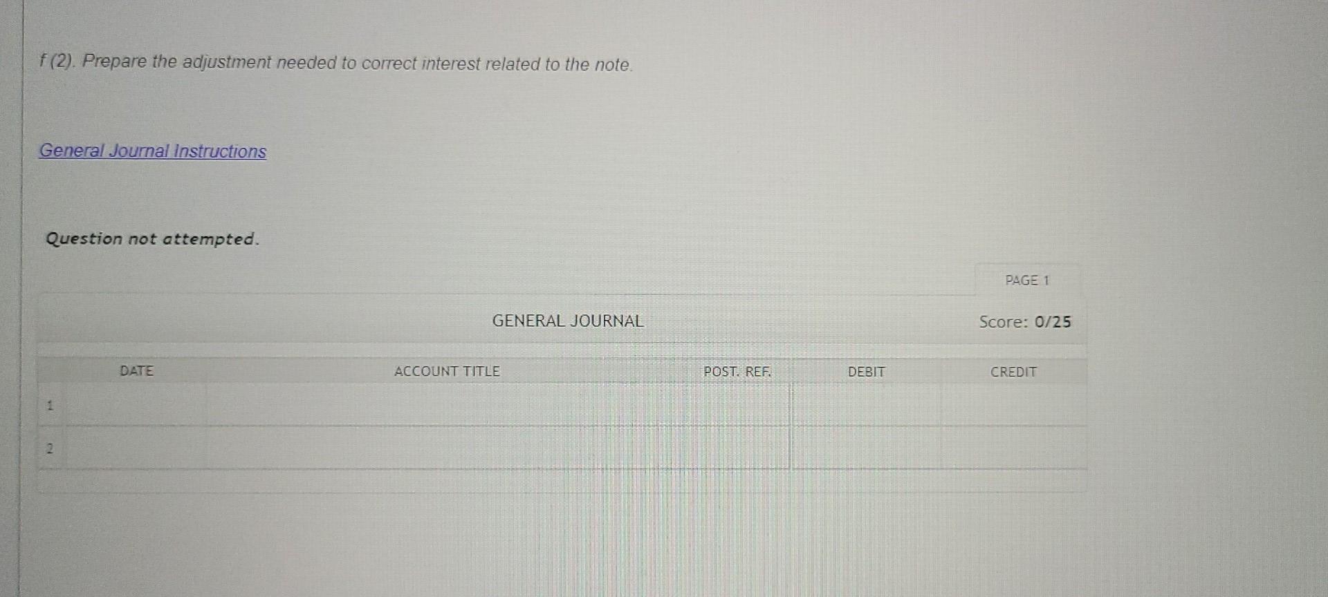 of the year. A 2-year, non-interest-bearing note for $129,960 was received and