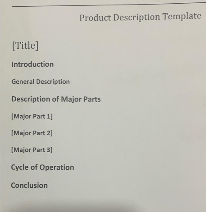 Description Name ID Number Section Number Learning Outcomes Assessed: 3. Write product