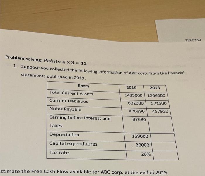 Problem solving: Points: 4 x 3 = 12 1. Suppose you collected