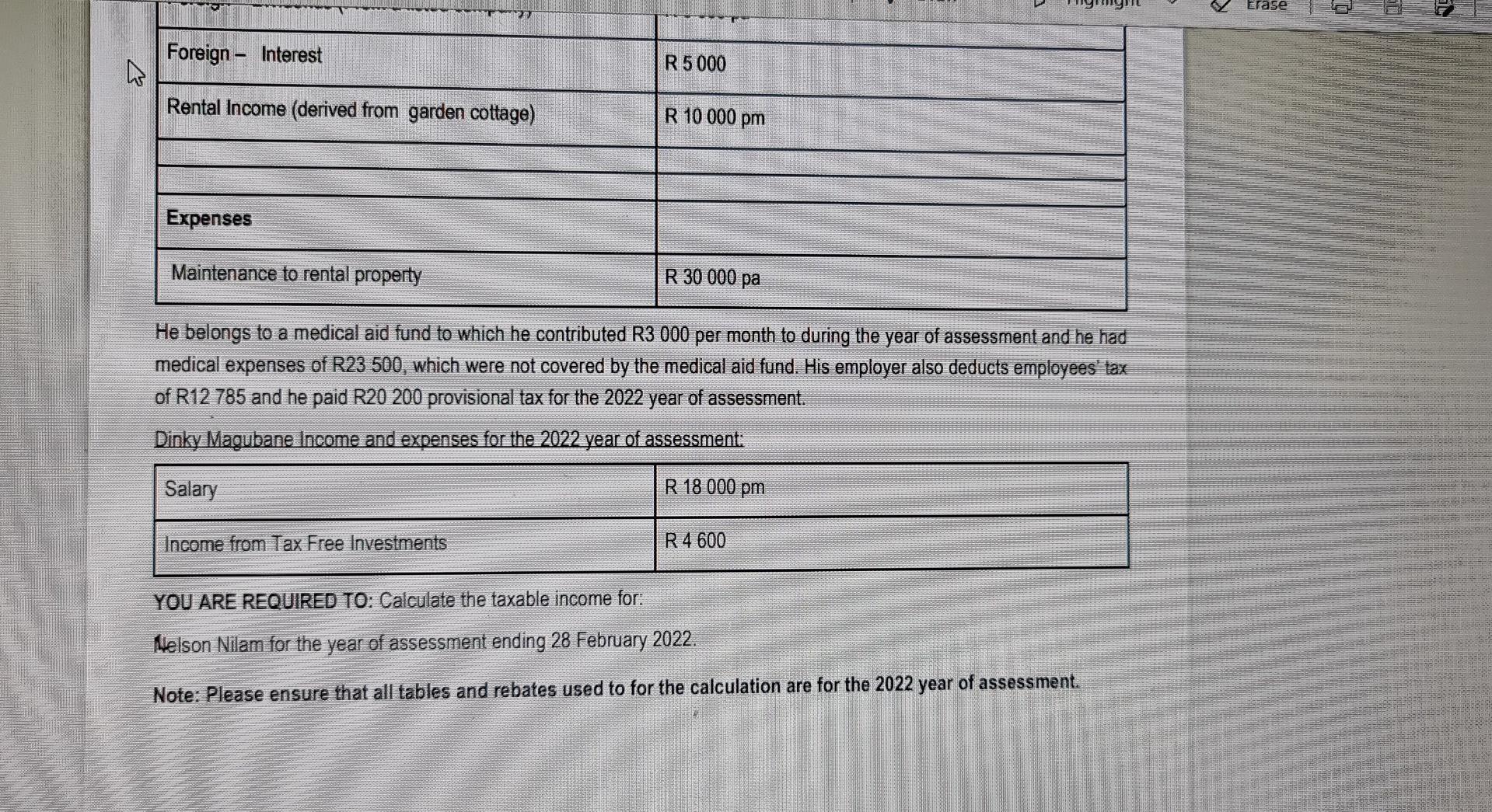 MARKS] (30 Marks) Nelson Nilam is a 74 year old resident of