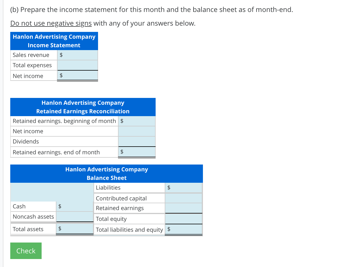 the current month with the following balance sheet. Cash $ 80,000 Noncash