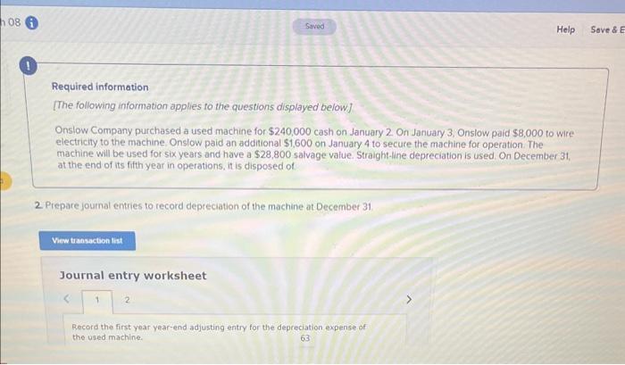 08 i Saved Help Save & E Required information [The following information