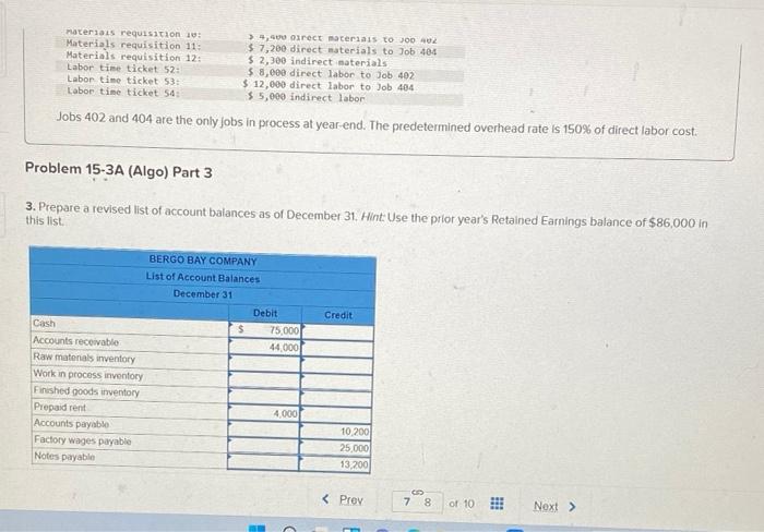 statement and balance sheet LO P1, P2, P3, P4 [The following information