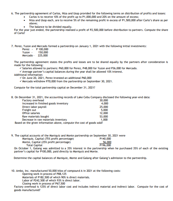 manner. Answer Sheet: 1 2. 3. 4. 5. 6. 7. 8. 9.