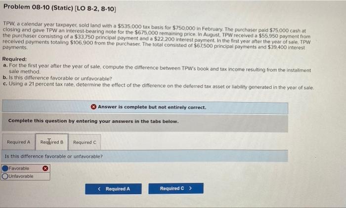 sold land with a $535,000 tax basis for $750,000 in February. The