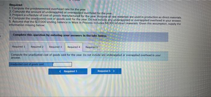 rate for the year 2. Compute the amount of underapplied or overappled