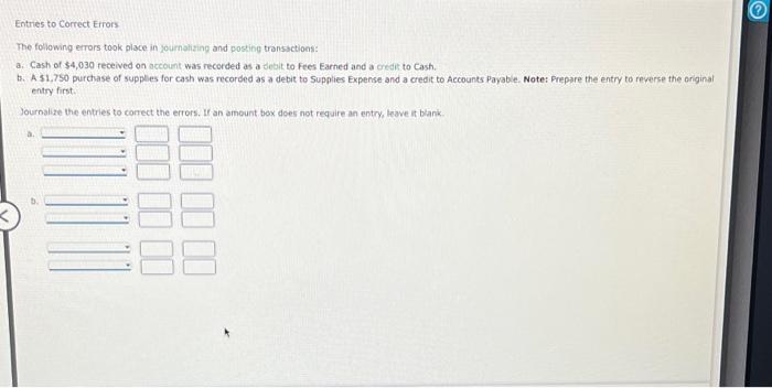 00 00 Entries to Correct Errors The following errors took place in
