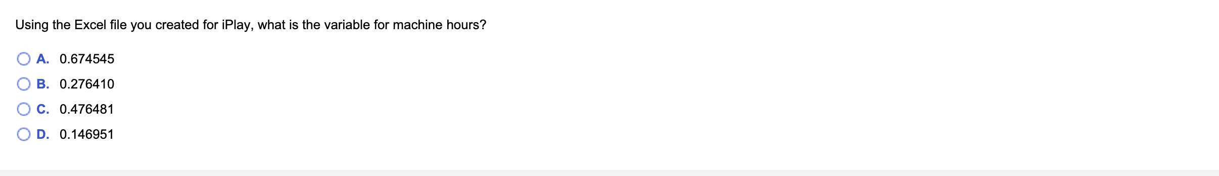 the best allocation base for the company's utility costs? A. Number of