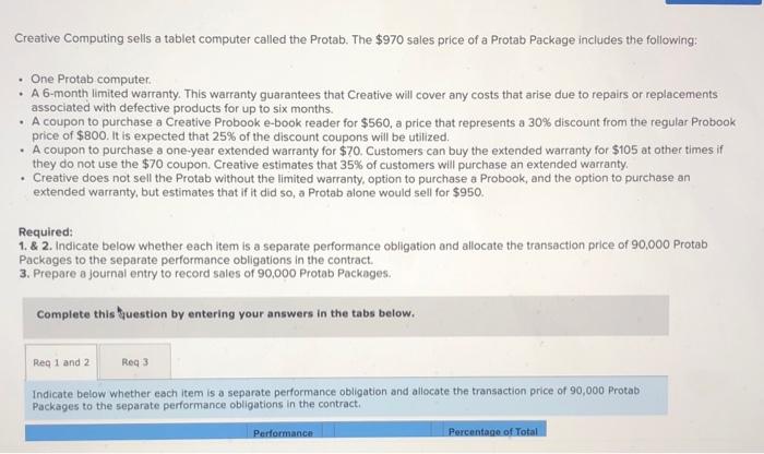 Creative Computing sells a tablet computer called the Protab. The $970 sales