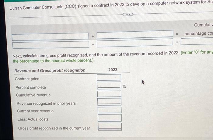 the following information for 2022. (Click the icon to view the contract