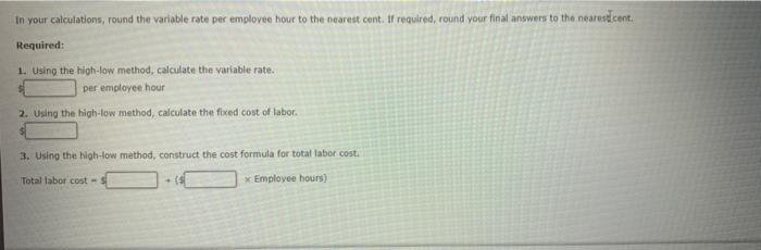a Cost Function Pizza Vesuvio makes specialty pizzas. Data for the past