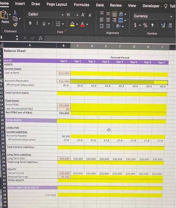 Home Insert Draw Page Layout Formulas Data Review View Developer. Tell Calibri