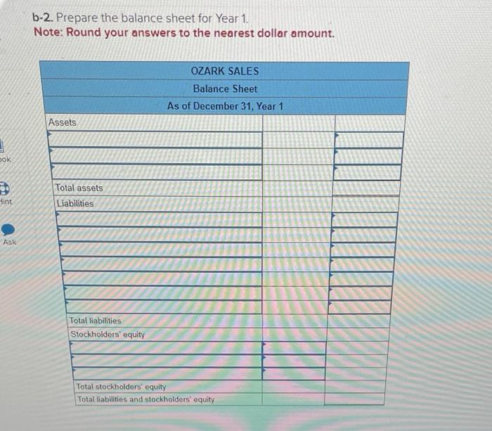 to Ozark Sales for Year 1: 1. The business was started when