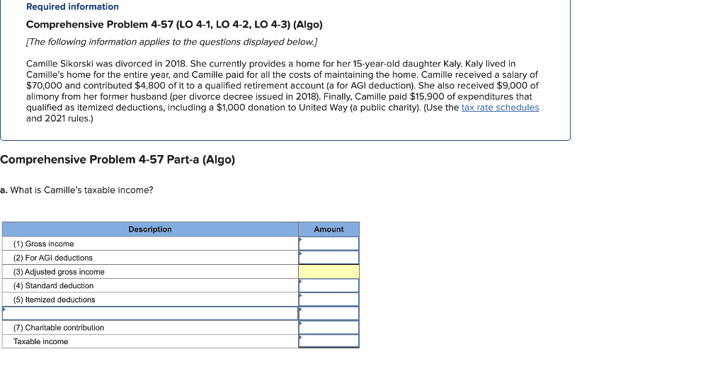 Required information Comprehensive Problem 4-57 (LO 4-1, LO 4-2, LO 4-3) (Algo)