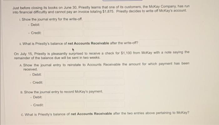 for Allowance for Doubtful Accounts, BDE for Bad Debt Expense, REV for