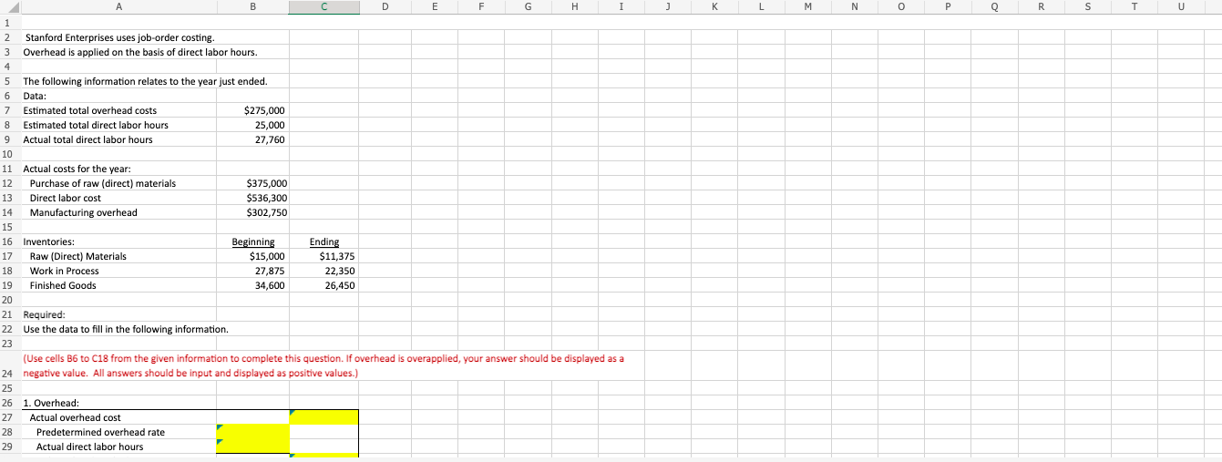 cells, instead of entering values. Example: =B3+C3