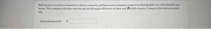video systems for homes. On newly constructed homes it provides bids using