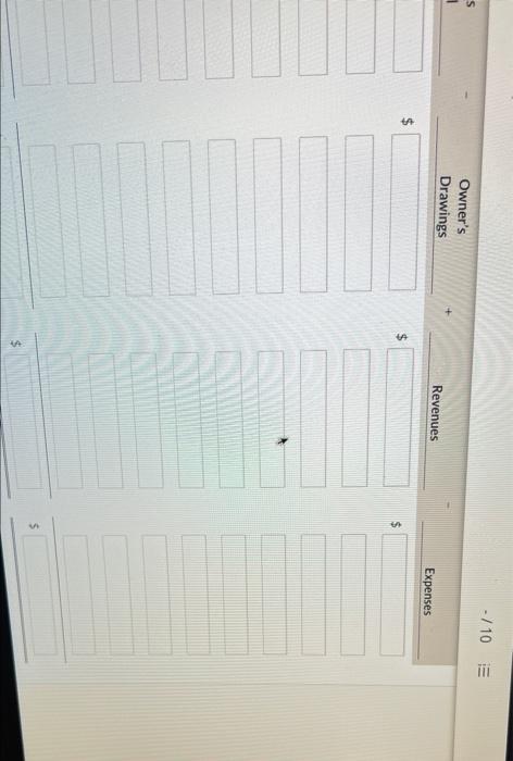 Owner's Capital $9,200. During August, the following transactions occurred. 1. Collected $1,600