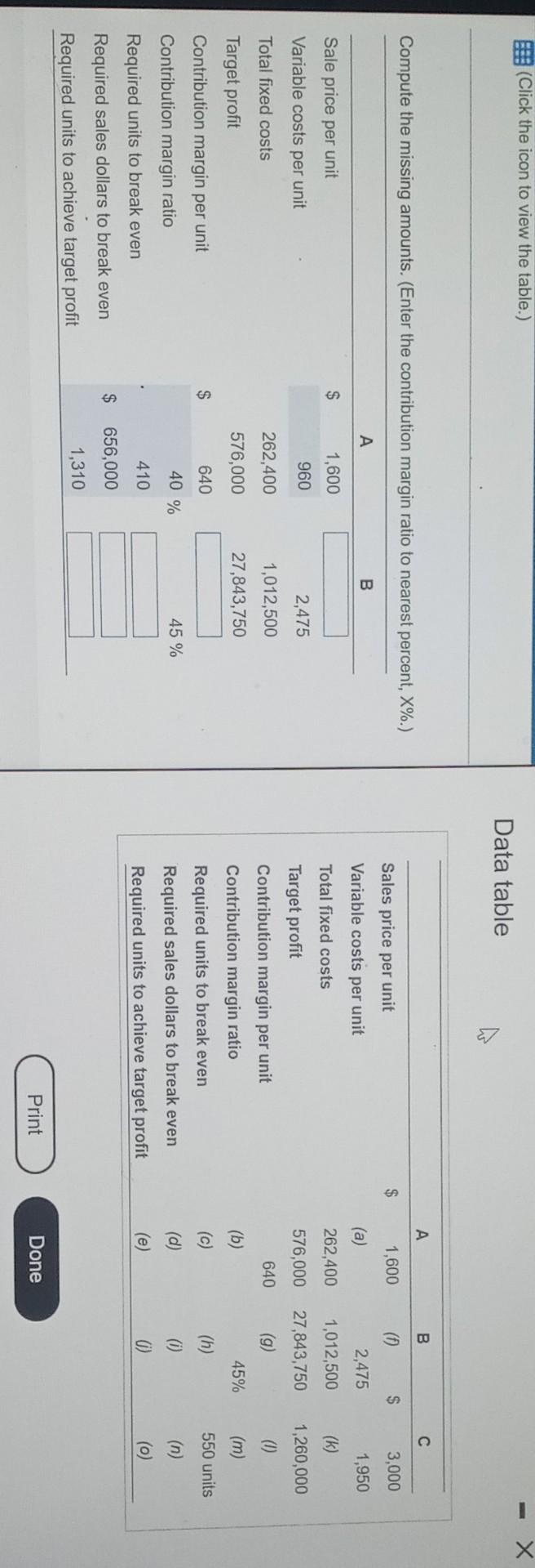 (Click the icon to view the table.) Data table A B C
