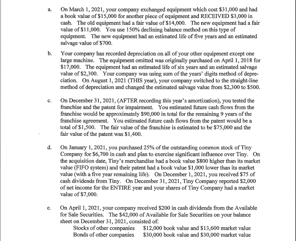 wish, your account titles do not have to be exactly the same