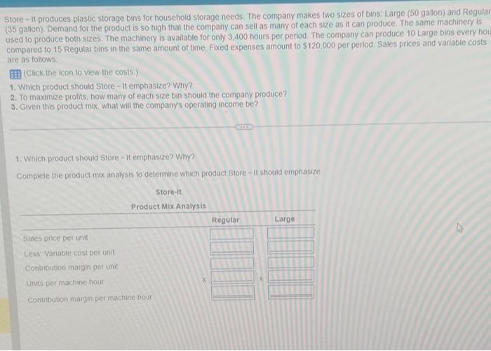 Variable cost per unit.... $ 3.10 $ 4.40 Print Done - -