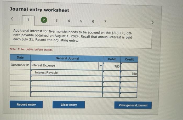 the following information is available for Great Adventures. Additional interest for five