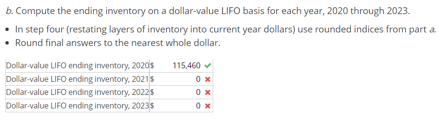 Crow Company changed from FIFO to LIFO for income tax and external