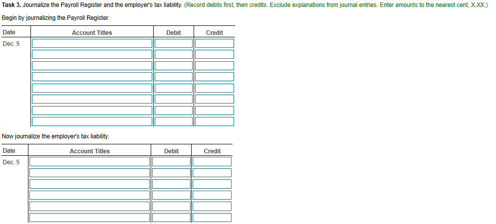 leave the field empty; do not enter a zero. Abbreviations used: YTD