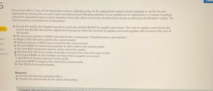 5 pped Book Pmt Perences Record the effect, if any, of the