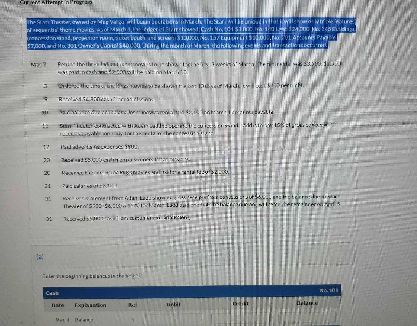 Current Attempt in Progress The Starr Theater, owned by Meg Vargo, will