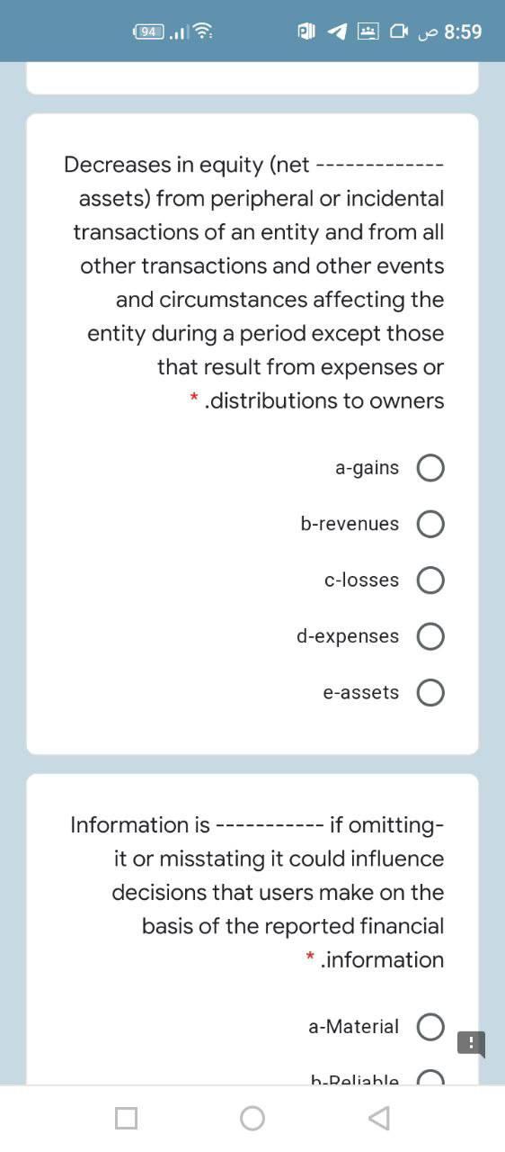 94. 8:59 Decreases in equity (net assets) from peripheral or incidental transactions