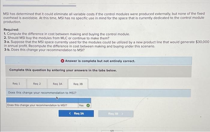 displayed below.] Morning Sky, Inc. (MSI), manufactures and sells computer games. The