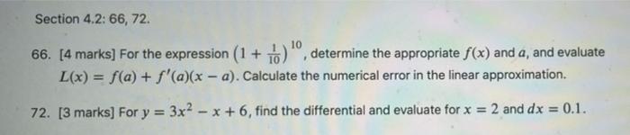 Section 4.2: 66, 72. 66. [4 marks] For the expression (1+0) 10,