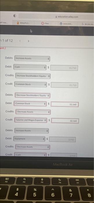 to Marigold Real Estate Agency. Oct. 1 Stockholders invest $31,710 in exchange