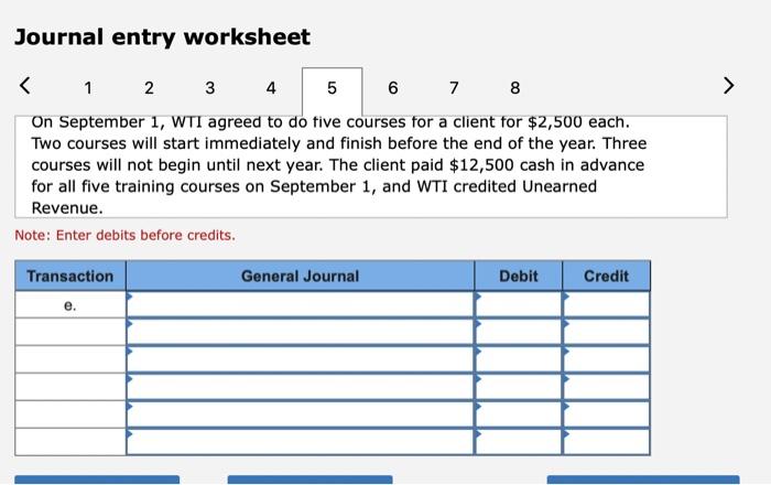 along with descriptions of items a through h that require adjusting entries
