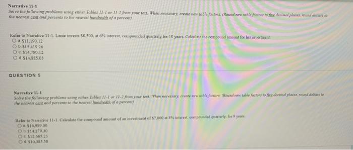 from your text. When necessary, create new table factors (Round new table