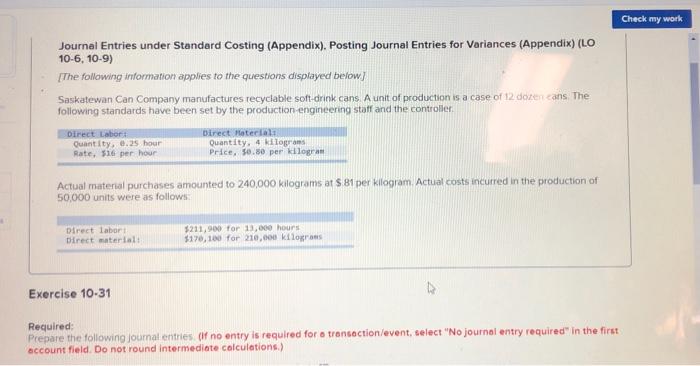 Journal Entries under Standard Costing (Appendix). Posting Journal Entries for Variances (Appendix)
