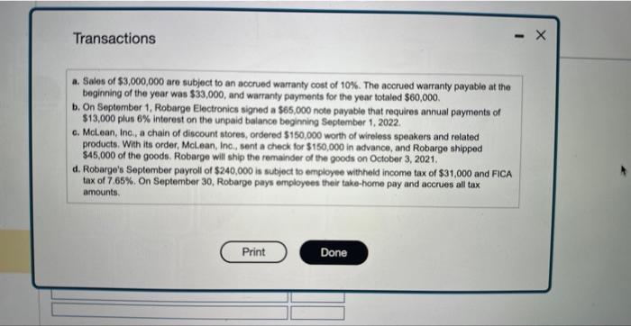 balance sheet at September 30, 2021. C Select the balance sheet accounts,