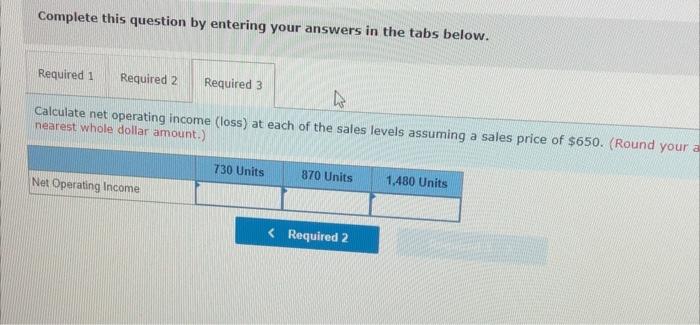 bike. Partial information for the company follows. Required: 1. Complete Presidio's cost