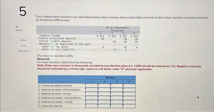 by independent situations described below Each deductible amounts future taxable s 112