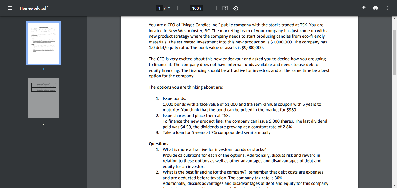III Homework.pdf 1 / 2 100% + 1 2 You are a