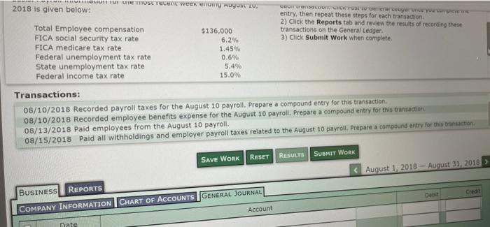 paid on a weekly basis. Payroll information for the most recent week