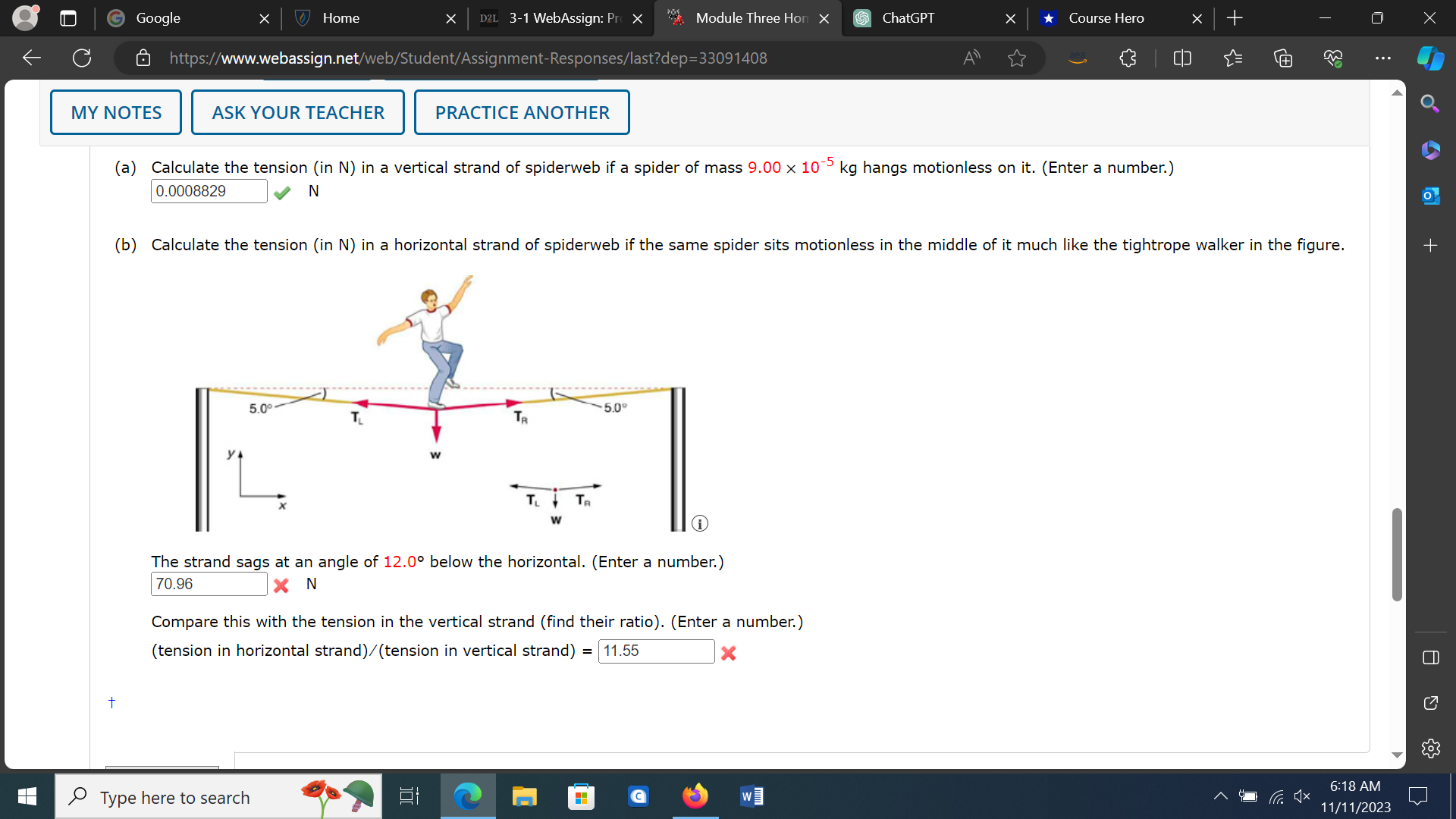Google Home D2L 3-1 WebAssign: Prox Module Three Hom X ChatGPT Course