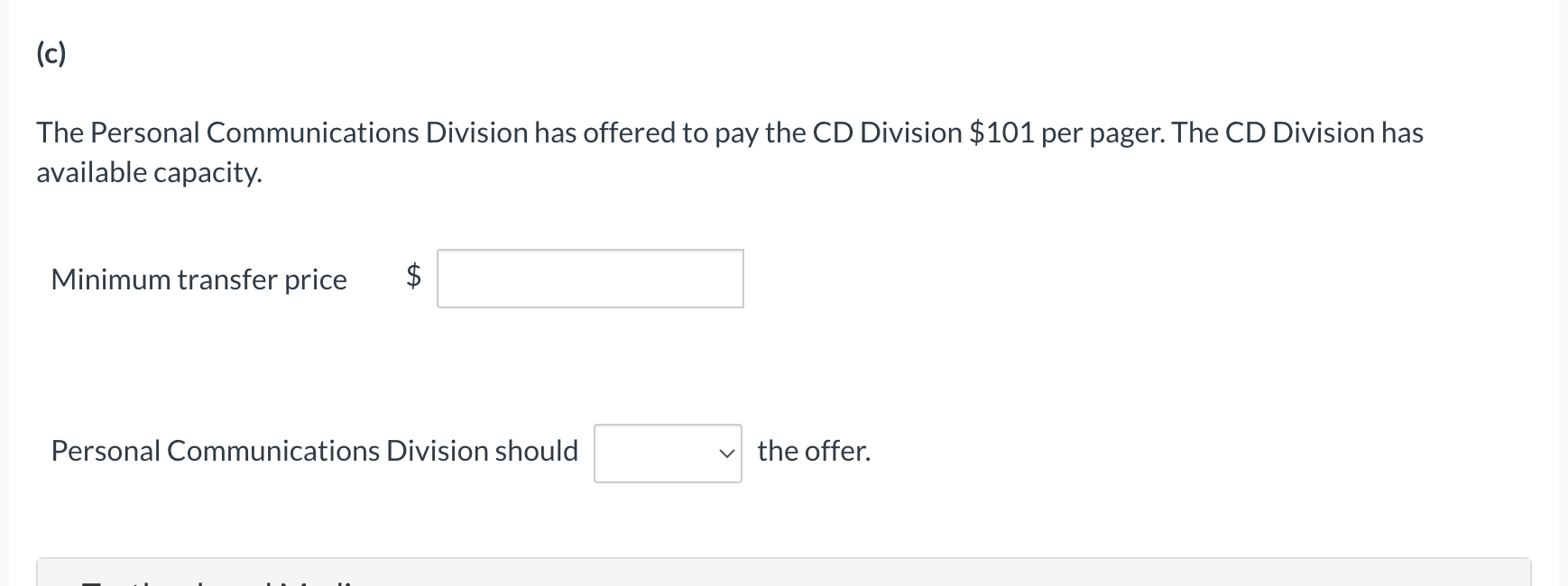 communication companies. CD was recently approached by the manager of the Personal