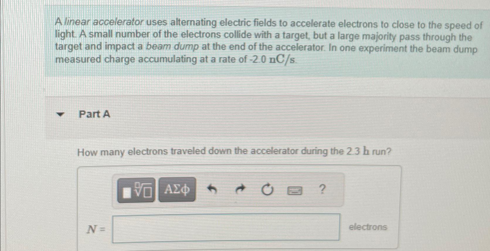 A linear accelerator uses alternating electric fields to accelerate electrons to close